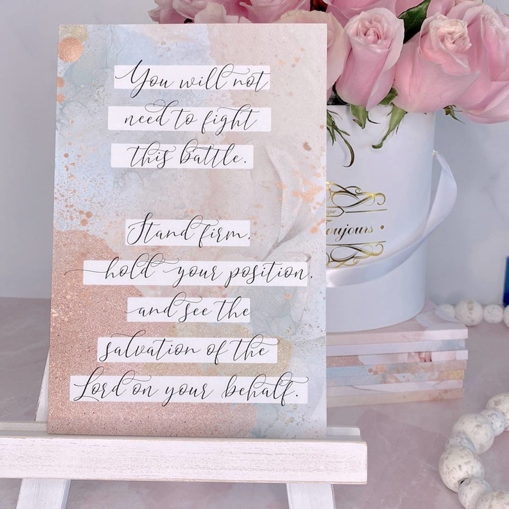 YOU WILL NOT NEED TO FIGHT THIS BATTLE. STAND FIRM… Christian notebook / gift